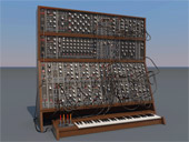 synthesizer modular 3d mesh object cinema 4D c4D model cinema4d