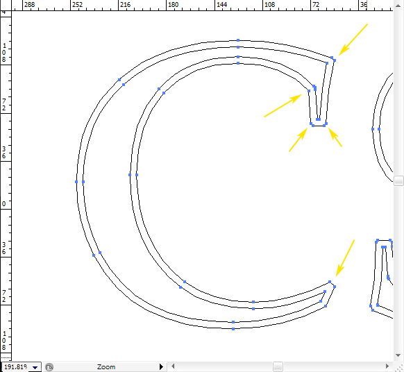 areas where the point count differs