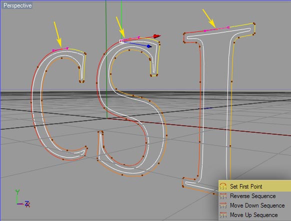 set first point on outer path